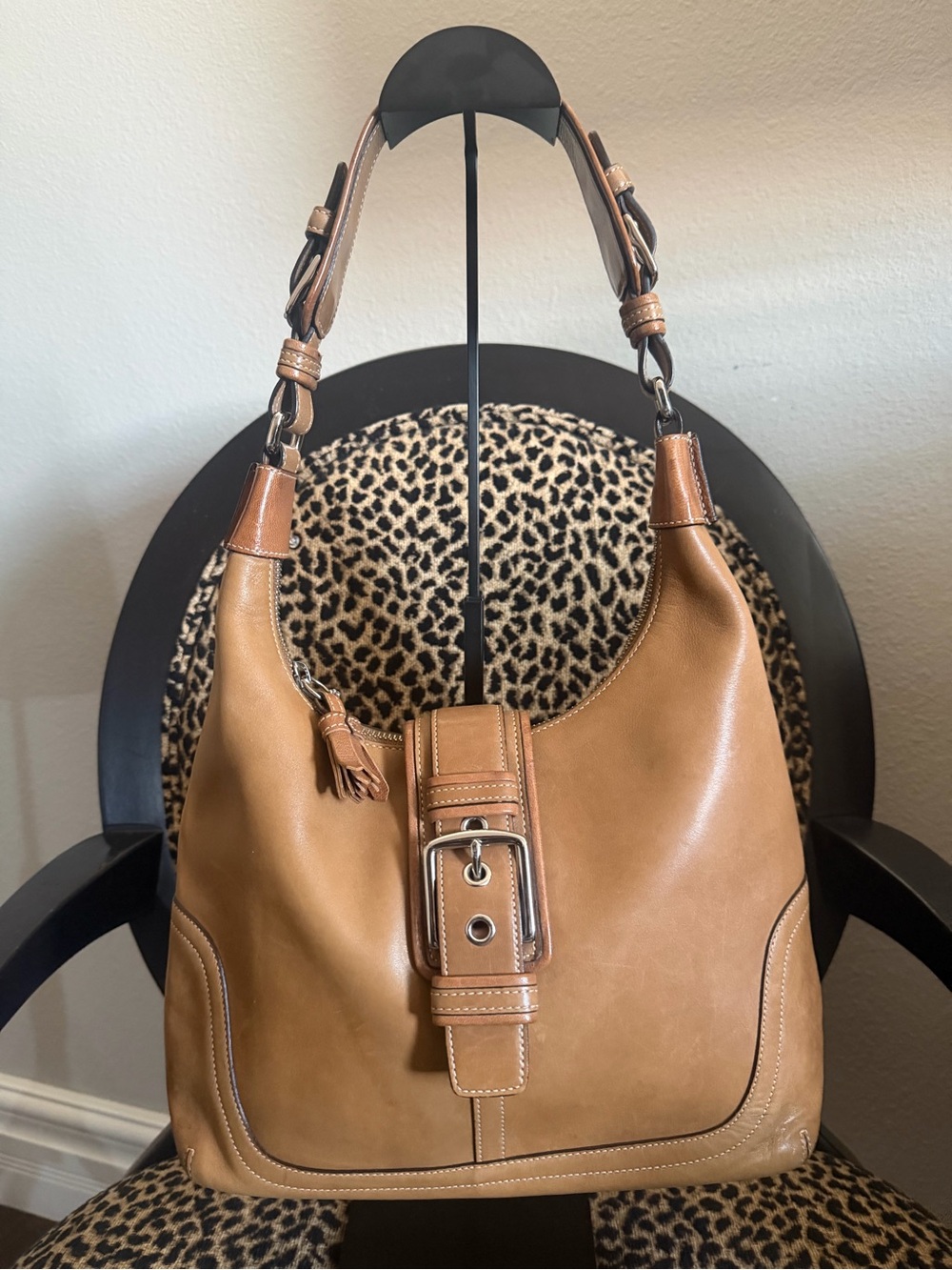 Vintage Y2K Coach Soho Hampton Hobo-Tan🤎🖤